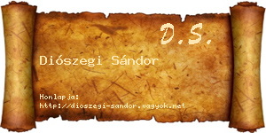 Diószegi Sándor névjegykártya